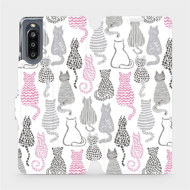 Flipové pouzdro Mobiwear - Sony Xperia 10 IV - MX01S Kočičí zádíčka