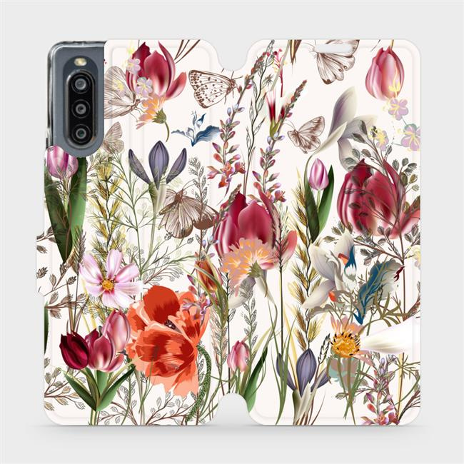 Flipové pouzdro Mobiwear - Sony Xperia 10 IV - MP01S Rozkvetlá louka