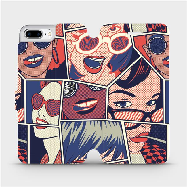 Flipové pouzdro Mobiwear - Apple iPhone 7 Plus - VP18P Komiks