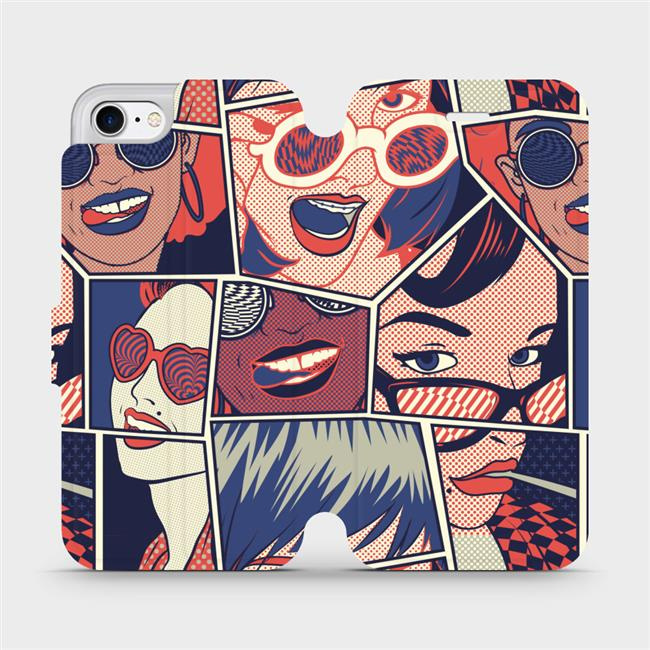 Flipové pouzdro Mobiwear - Apple iPhone 8 - VP18P Komiks