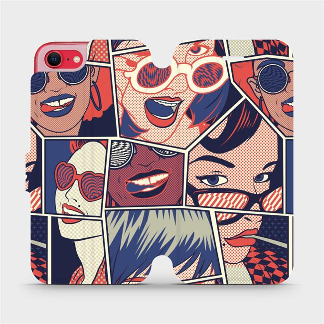 Flipové pouzdro Mobiwear - Apple iPhone SE (2022) - VP18P Komiks