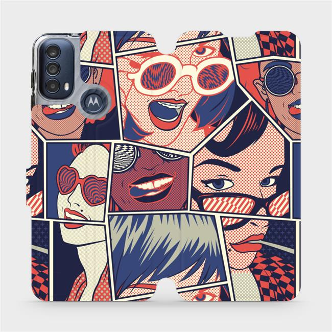 Flipové pouzdro Mobiwear - Motorola Moto E40 - VP18P Komiks