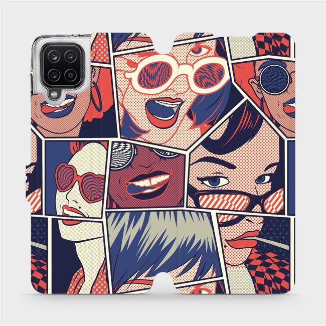 Flipové pouzdro Mobiwear - Samsung Galaxy A12 - VP18P Komiks