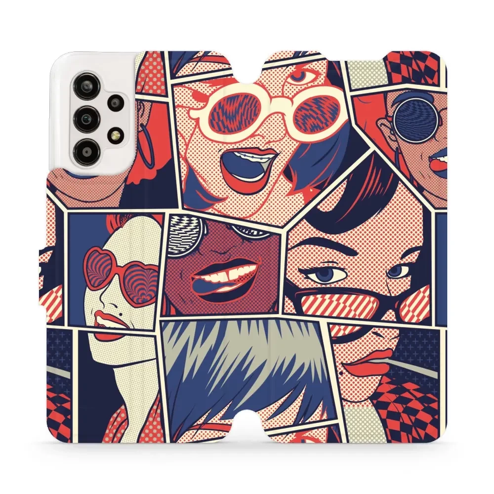 Flipové pouzdro Mobiwear - Samsung Galaxy A13 - VP18P Komiks - VÝPRODEJ