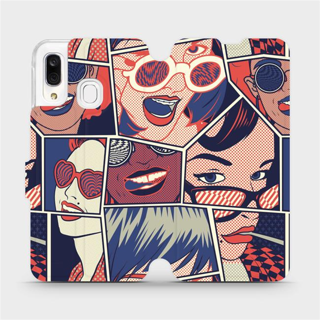 Flipové pouzdro Mobiwear - Samsung Galaxy A40 - VP18P Komiks