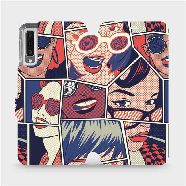 Flipové pouzdro Mobiwear - Samsung Galaxy A7 2018 - VP18P Komiks