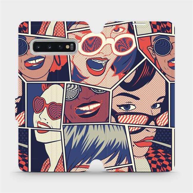 Flipové pouzdro Mobiwear - Samsung Galaxy S10 - VP18P Komiks