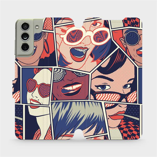 Flipové pouzdro Mobiwear - Samsung Galaxy S21 FE - VP18P Komiks