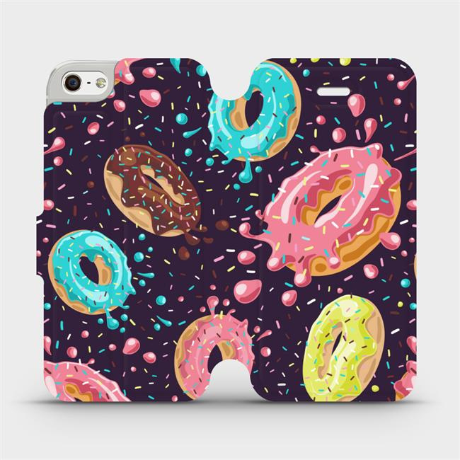 Flipové pouzdro Mobiwear - Apple iPhone 5S / 5 / SE - VP19S Donutky - VÝPRODEJ