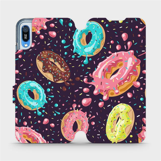 Flipové pouzdro Mobiwear - Huawei Y6 2019 - VP19S Donutky