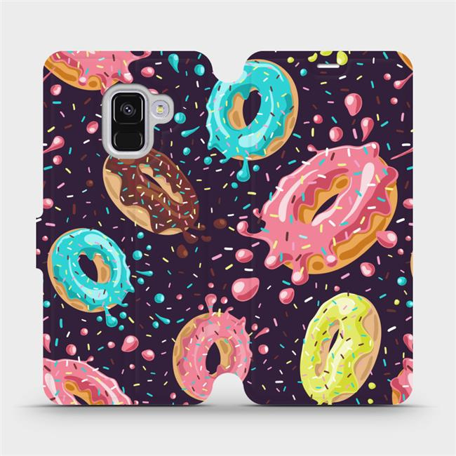 Flipové pouzdro Mobiwear - Samsung Galaxy A8 2018 - VP19S Donutky