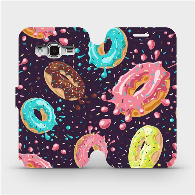 Flipové pouzdro Mobiwear - Samsung Galaxy J3 2016 - VP19S Donutky