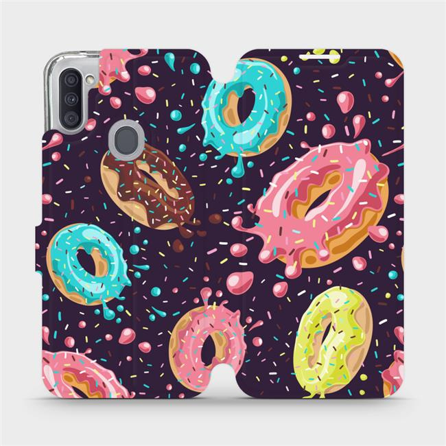 Flipové pouzdro Mobiwear - Samsung Galaxy M11 - VP19S Donutky