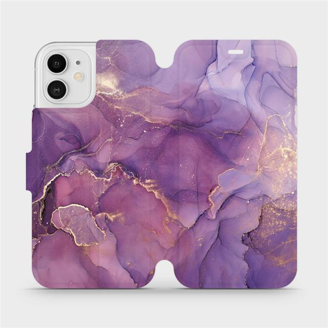 Flipové pouzdro Mobiwear - Apple iPhone 12 - VP20S Fialový mramor