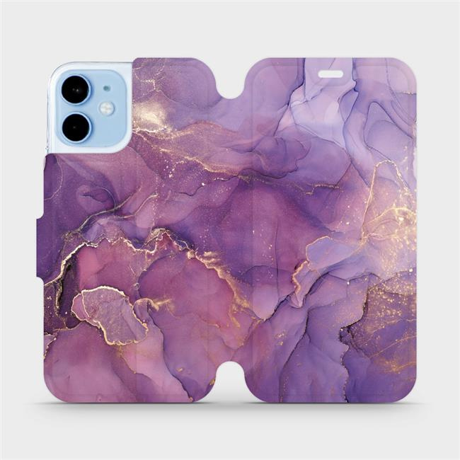 Flipové pouzdro Mobiwear - Apple iPhone 12 Mini - VP20S Fialový mramor