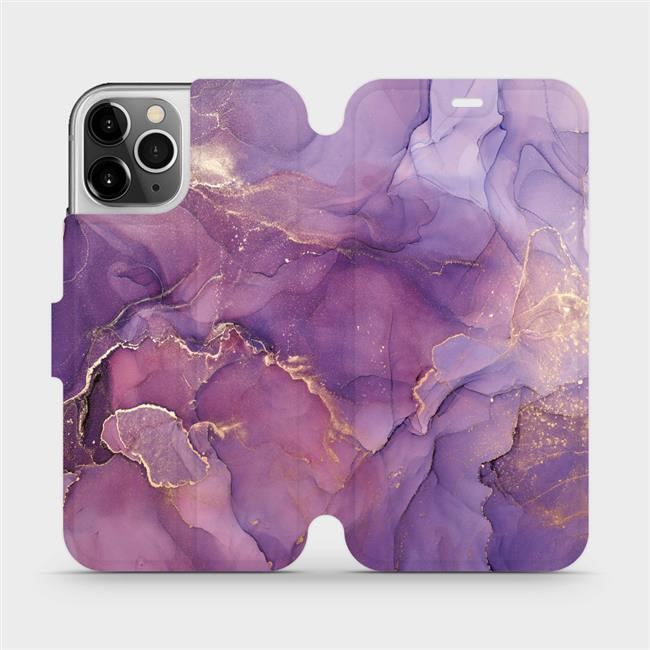 Flipové pouzdro Mobiwear - Apple iPhone 12 Pro - VP20S Fialový mramor
