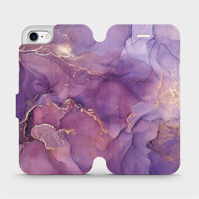 Flipové pouzdro Mobiwear - Apple iPhone 8 - VP20S Fialový mramor