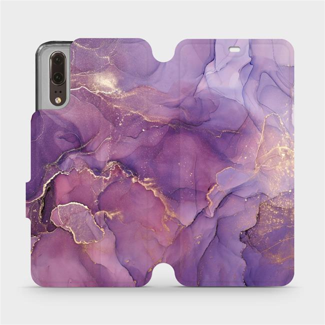 Flipové pouzdro Mobiwear - Huawei P20 - VP20S Fialový mramor