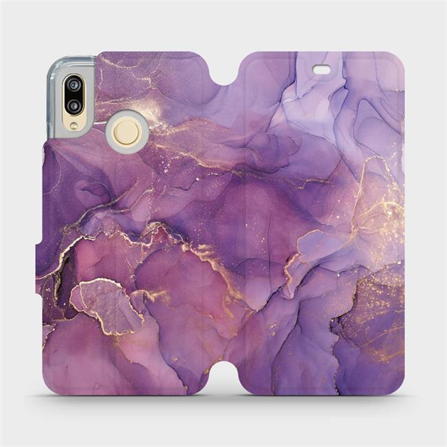 Flipové pouzdro Mobiwear - Huawei P20 Lite - VP20S Fialový mramor