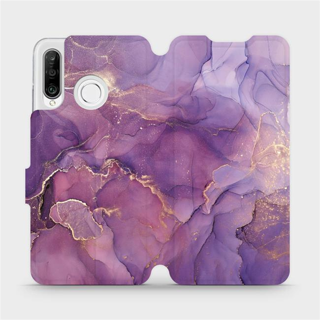 Flipové pouzdro Mobiwear - Huawei P30 Lite - VP20S Fialový mramor