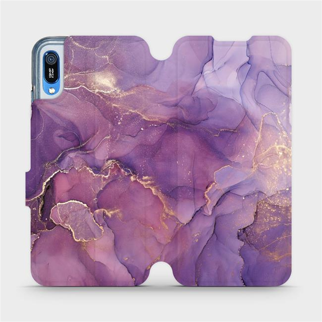 Flipové pouzdro Mobiwear - Huawei Y6 2019 - VP20S Fialový mramor