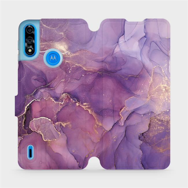 Flipové pouzdro Mobiwear - Motorola Moto E7 Power - VP20S Fialový mramor