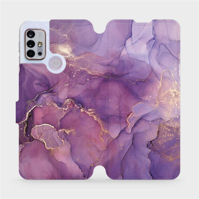 Flipové pouzdro Mobiwear - Motorola Moto G10 - VP20S Fialový mramor