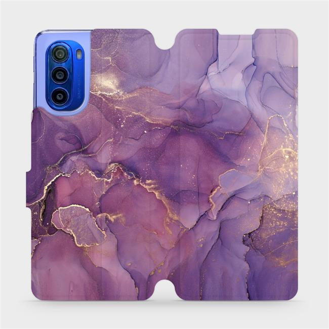 Flipové pouzdro Mobiwear - Motorola Moto G51 5G - VP20S Fialový mramor