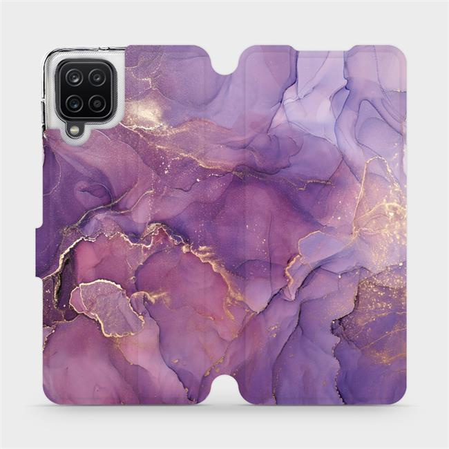 Flipové pouzdro Mobiwear - Samsung Galaxy A12 - VP20S Fialový mramor