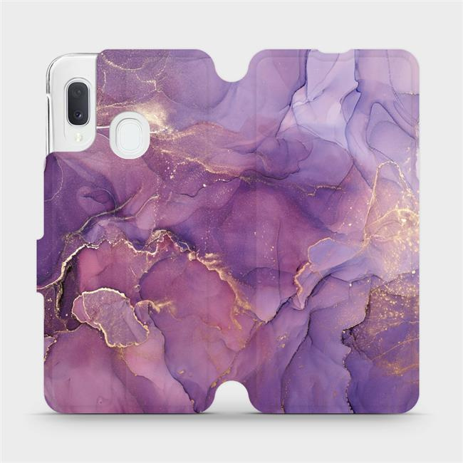 Flipové pouzdro Mobiwear - Samsung Galaxy A20e - VP20S Fialový mramor