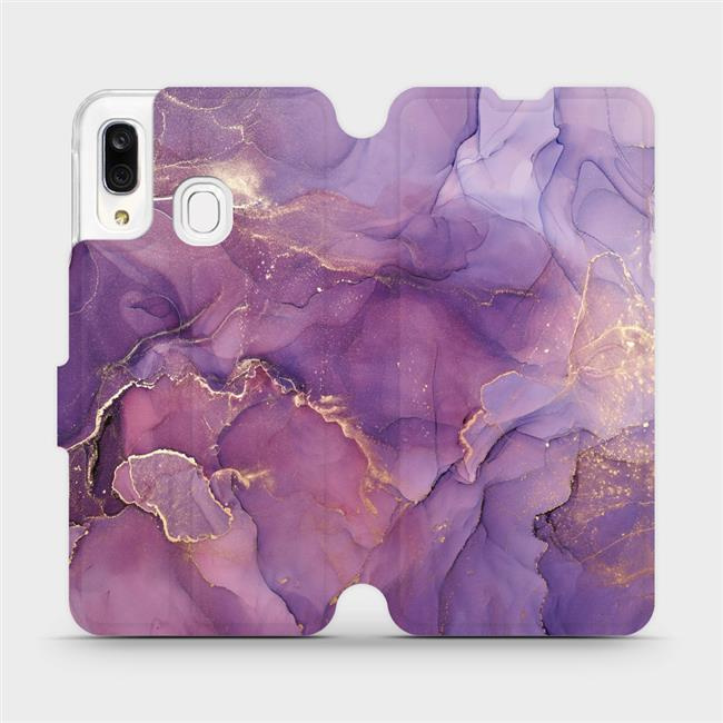 Flipové pouzdro Mobiwear - Samsung Galaxy A40 - VP20S Fialový mramor