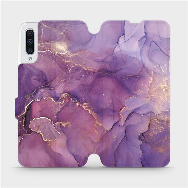 Flipové pouzdro Mobiwear - Samsung Galaxy A50 - VP20S Fialový mramor