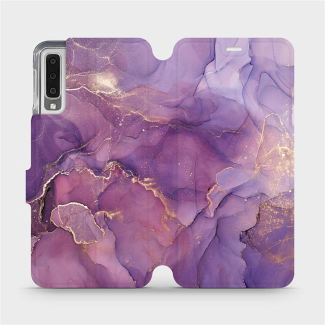 Flipové pouzdro Mobiwear - Samsung Galaxy A7 2018 - VP20S Fialový mramor