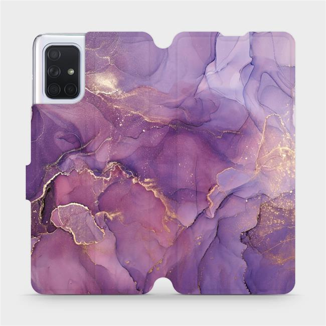 Flipové pouzdro Mobiwear - Samsung Galaxy A71 - VP20S Fialový mramor