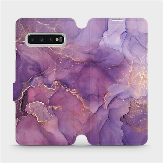 Flipové pouzdro Mobiwear - Samsung Galaxy S10 - VP20S Fialový mramor