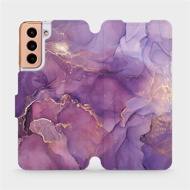 Flipové pouzdro Mobiwear - Samsung Galaxy S21 - VP20S Fialový mramor