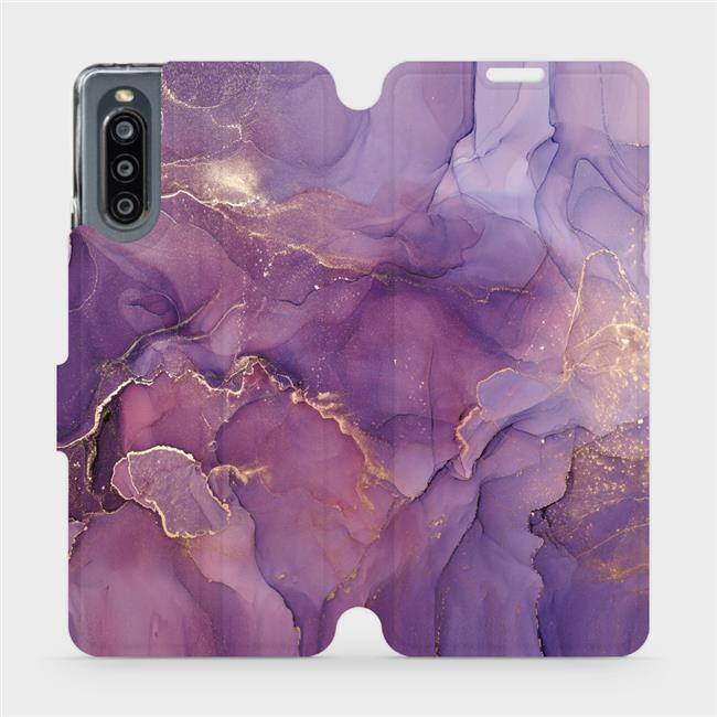 Flipové pouzdro Mobiwear - Sony Xperia 10 IV - VP20S Fialový mramor