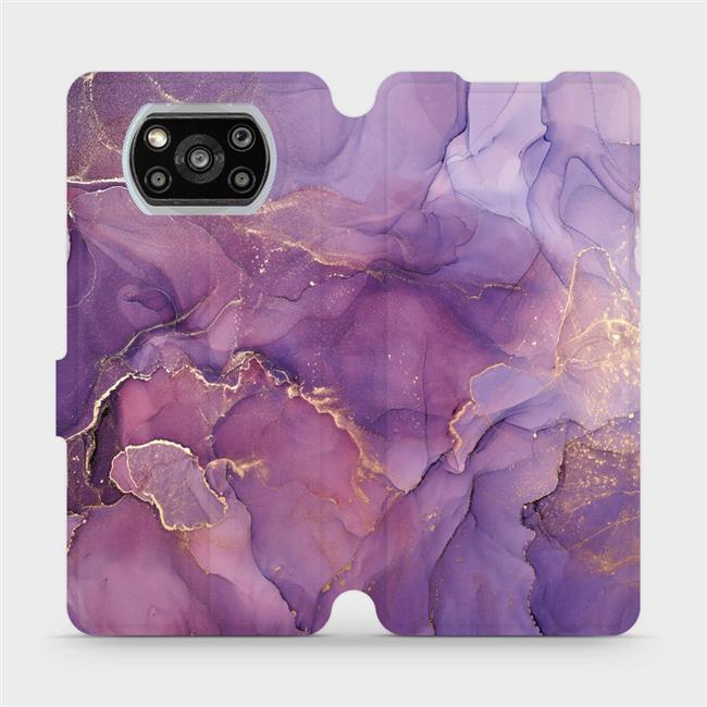 Flipové pouzdro Mobiwear - Xiaomi POCO X3 NFC - VP20S Fialový mramor