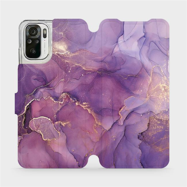 Flipové pouzdro Mobiwear - Xiaomi Redmi Note 10 - VP20S Fialový mramor