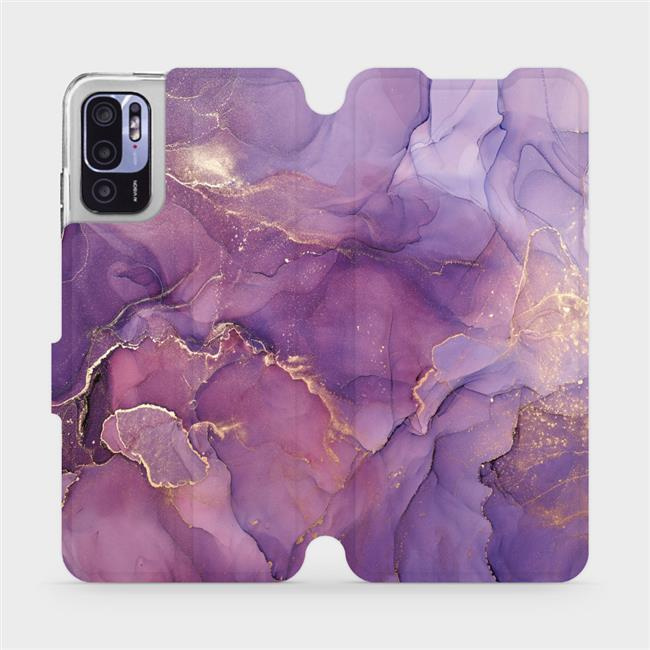 Flipové pouzdro Mobiwear - Xiaomi Redmi Note 10 5G - VP20S Fialový mramor