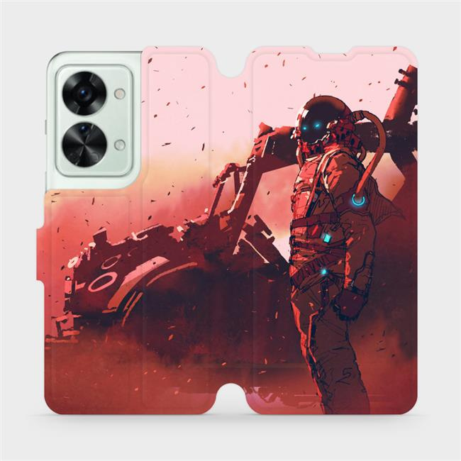 Flipové pouzdro Mobiwear - OnePlus Nord 2T 5G - MA09S Průzkumník s červeným vozítkem