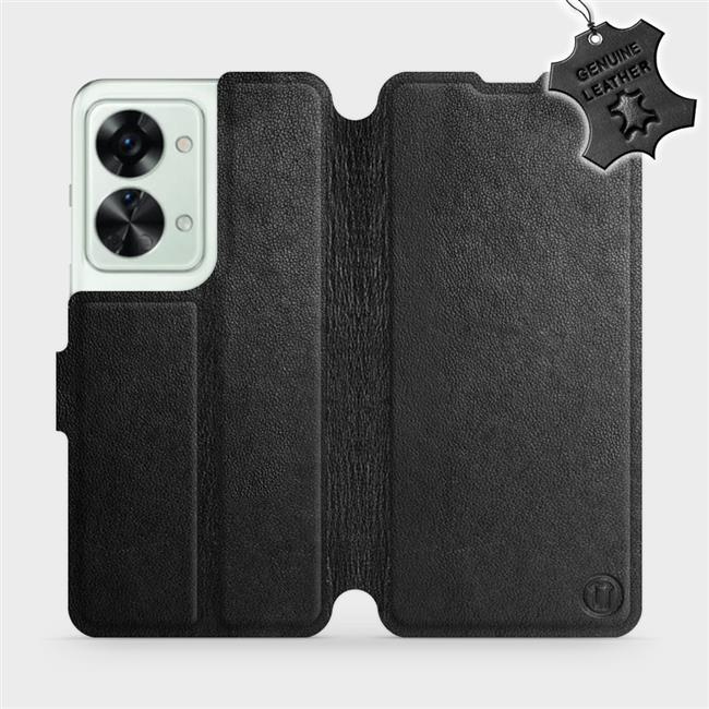 Kožené flip pouzdro Mobiwear - OnePlus Nord 2T 5G - Černé