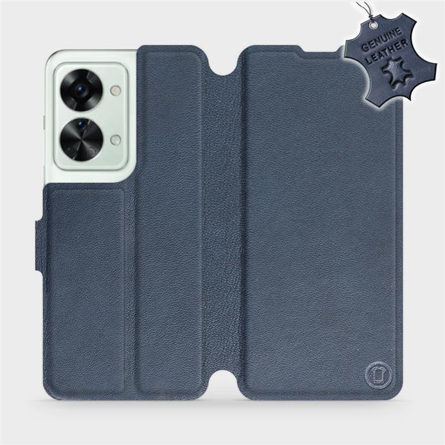 Kožené flip pouzdro Mobiwear - OnePlus Nord 2T 5G - Modré