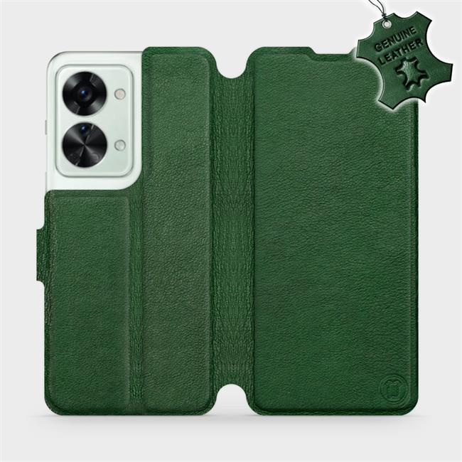 Kožené flip pouzdro Mobiwear - OnePlus Nord 2T 5G - Zelené