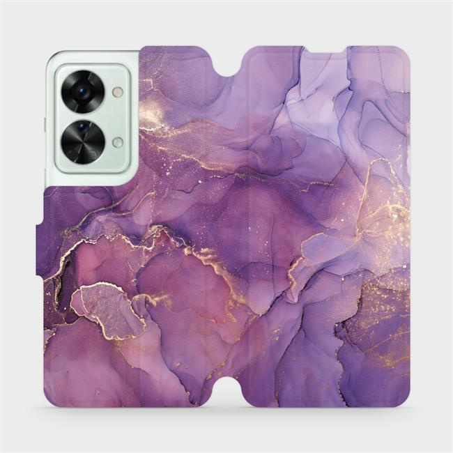 Flipové pouzdro Mobiwear - OnePlus Nord 2T 5G - VP20S Fialový mramor