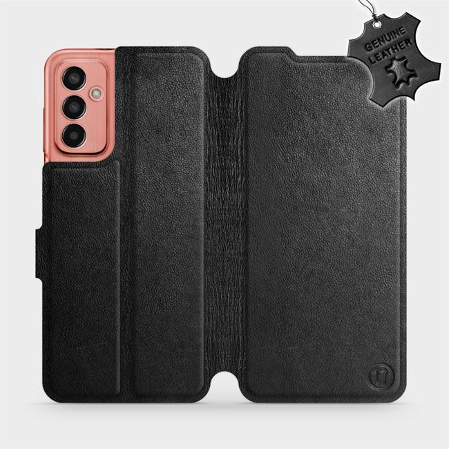 Kožené flip pouzdro Mobiwear - Samsung Galaxy M13 - Černé
