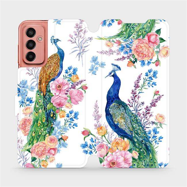 Flipové pouzdro Mobiwear - Samsung Galaxy M13 - MX08S Pávi