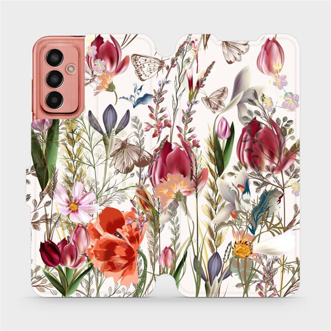 Flipové pouzdro Mobiwear - Samsung Galaxy M13 - MP01S Rozkvetlá louka