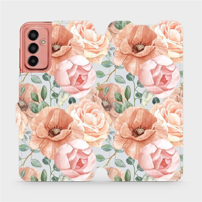 Flipové pouzdro Mobiwear - Samsung Galaxy M13 - MP02S Pastelové květy
