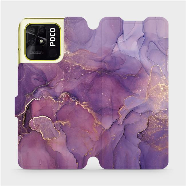 Flipové pouzdro Mobiwear - Xiaomi Poco C40 - VP20S Fialový mramor